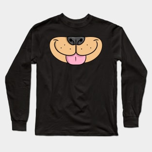 Dog Cartoon Snout - Face Mask Long Sleeve T-Shirt